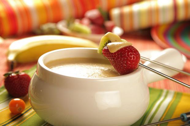 receta Fondue con frutas