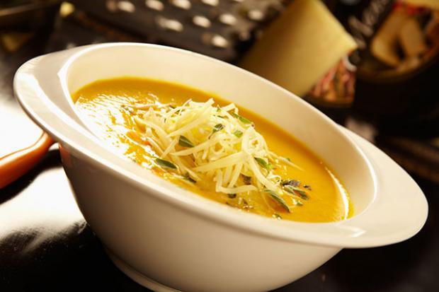 receta Sopa de ahuyama, zanahoria y queso manchego
