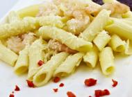 Penne rigatti al burro con camarones